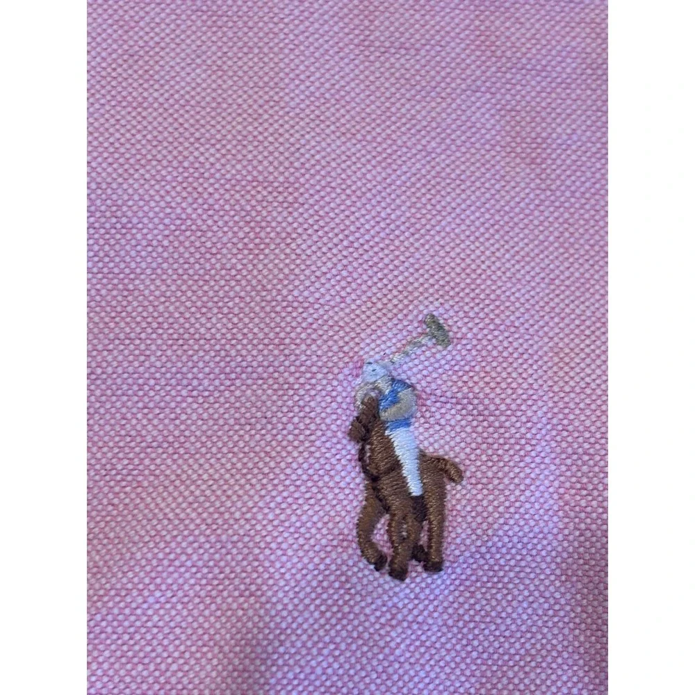 Ralph Lauren Kids Pink Oxford Button Down Shirt Size 12 Long Sleeve Pony Logo
